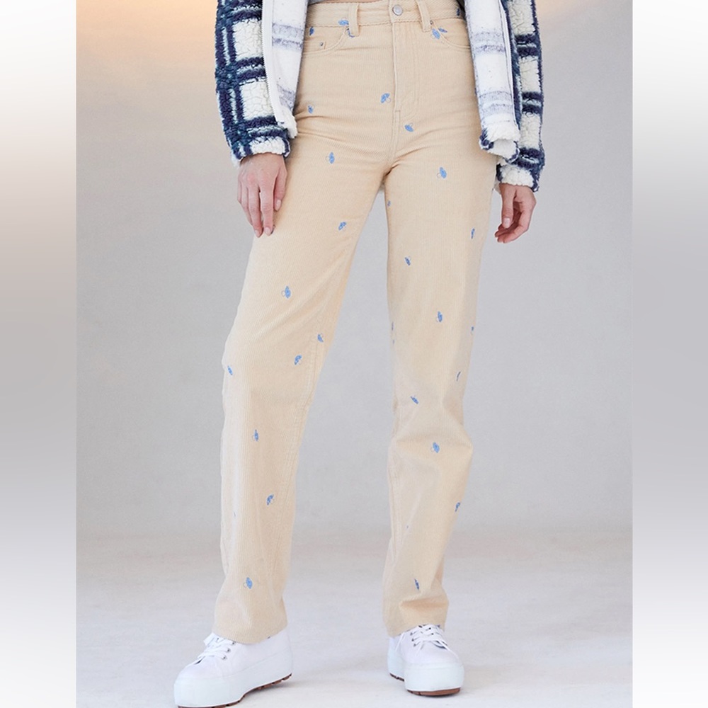 PacSun Mushroom Embroidered Boyfriend Jeans